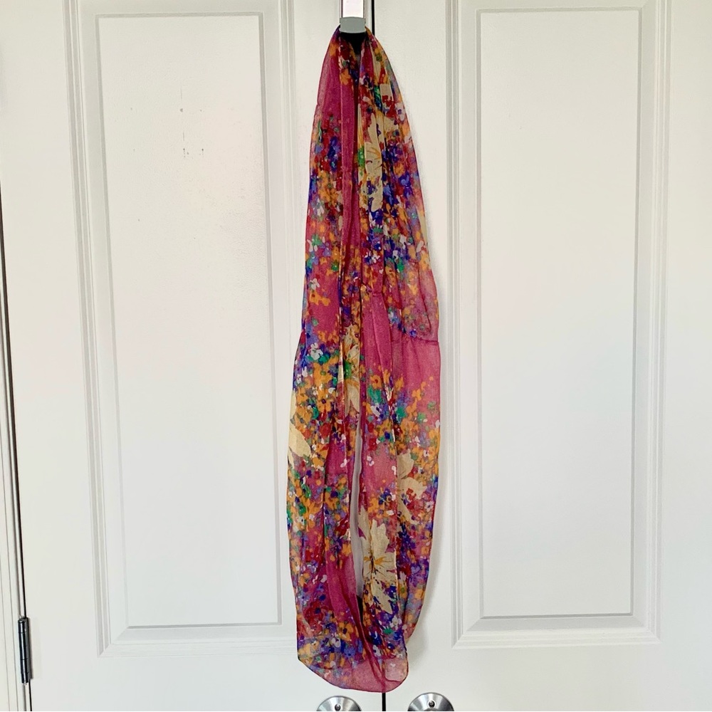 Floral infinity scarf